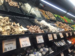 huge mushroom section at Wegmans in Fredericksburg