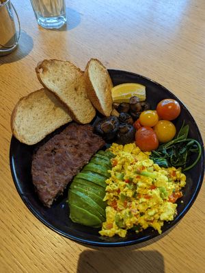 Full vegan breakfast at The Coffee Club in Abu Dhabi