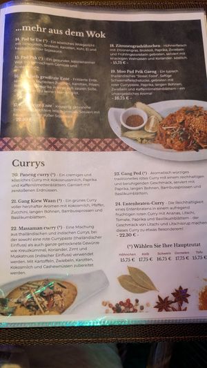 Menu 2 at Sa Wa Dee - Bar Playa del Inglés  in Gran Canaria