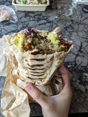 Falafel wrap at NAYA - Brookfield Place in New York City