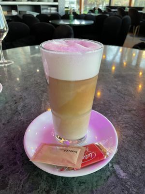 Oat milk latte  at Kaap West in Amsterdam