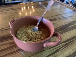 Kimchi noodles 🌶️ 🍜  at Herb'n Roots in Boca Raton