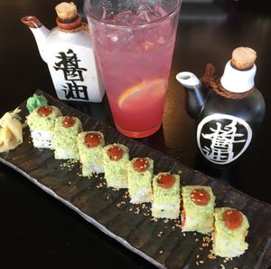 Veggie Grasshopper Sushi Roll (vegan) at Masu Sushi & Noodles in Apple Valley