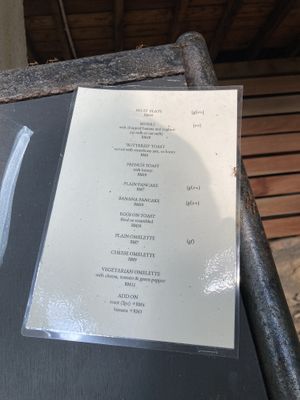 Breakfast menu 2023  at Crocodile Rock Bistro in Perhentian Islands