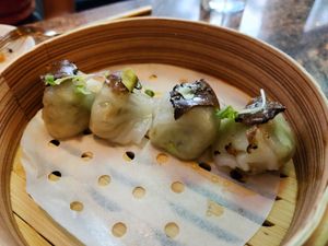 Truffle Edamame HarGow at Minty Z Midtown  in Miami