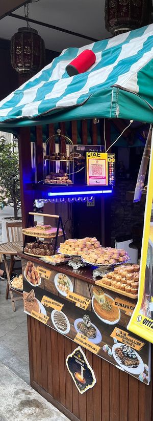 Stall selling baklavas, most of them vegan.   at Armenian Kunafa in Penang