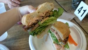 classic burger at Healthy Junk in Anaheim