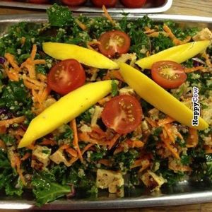 all hail kale salad! with mangos! at Healthy Junk in Anaheim