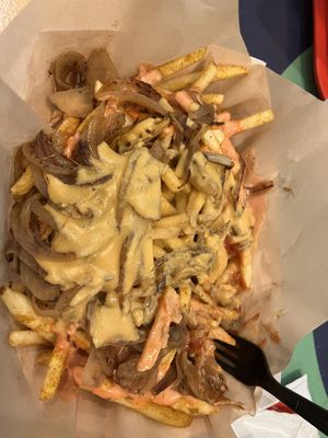 Loaded fries!!!  at Healthy Junk in Anaheim
