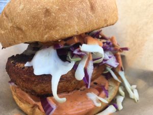 ??✨Spicy Chick Burger  at Healthy Junk in Anaheim