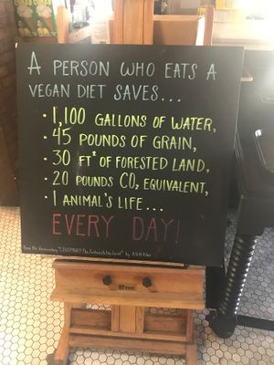 Vegan Facts  at Healthy Junk in Anaheim