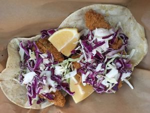 Fish tacos  at Healthy Junk in Anaheim