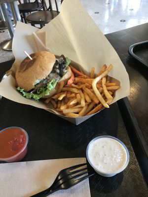 Shroom burger   at Healthy Junk in Anaheim