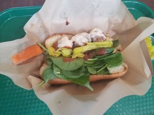 Meatball sandwich at Healthy Junk in Anaheim