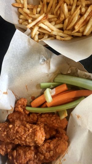 Some of the best vegan wings at Healthy Junk in Anaheim