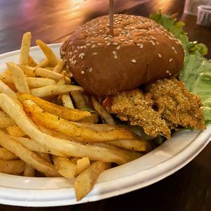 Anaheim Chile burger  at Healthy Junk in Anaheim