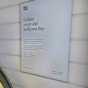  at Bella Rosa Gelateria in Byron Bay