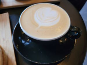 Oat latte at The Good Coffee Cartel in Glasgow