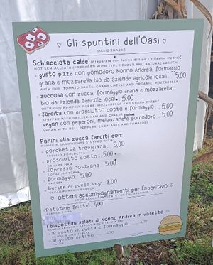 Menù during Villaggio delle Zucche at Nonno Andrea in Villorba