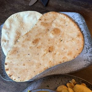 Naan and poppadom  at The Bird In Hand in Swansea