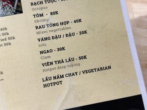 One vegan hotpot option   at Chinh bùi food-Cơm Gà Hội An-Lẩu Nướng-đồ ăn nhanh in Hanoi