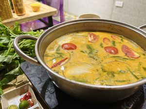 Vegetarian hotpot for 2 (300k VND)  at Chinh bùi food-Cơm Gà Hội An-Lẩu Nướng-đồ ăn nhanh in Hanoi