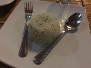 Pulao rice was freaking awesome, seriously freaking awesome!!!!!!!!!!!! :) at Sharaswhaty in Ubud