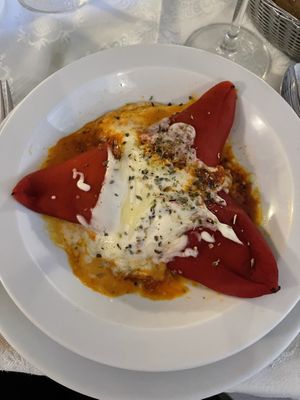 Pimientos rellenos  at El Laurel in Salamanca