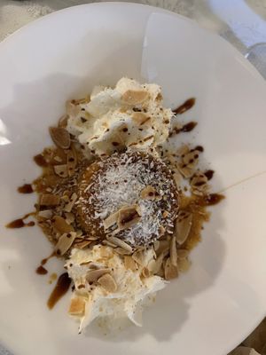 Flan de coco  at El Laurel in Salamanca