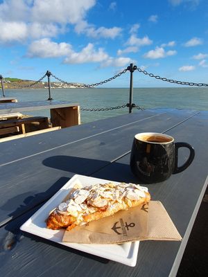 Almond croissant 😋 at Harbour Coffee Co in Folkestone