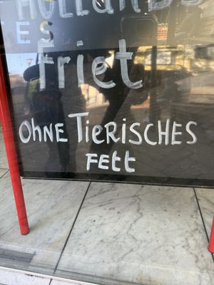 no animal oil used  at Pom Pom Frites in Venlo