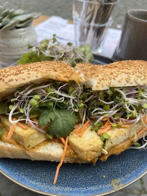 Sandwich Tofu banh mi  at Nourish Mother Earth in Saarbrucken