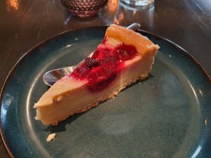 Vegan slice of cake at Hvelvet Bistro in Aandalsnes