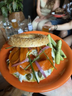 Bagel with lox   at VÜMO in Porto