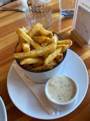 Vegan truffle fries  at Heirloom in Vancouver