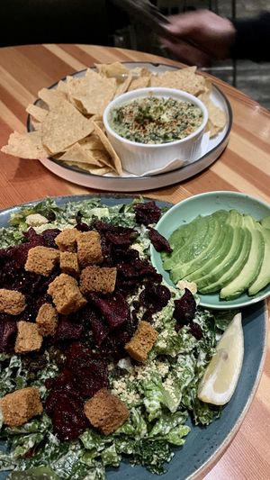 GF artichoke dip and GF Cesar  at Heirloom in Vancouver