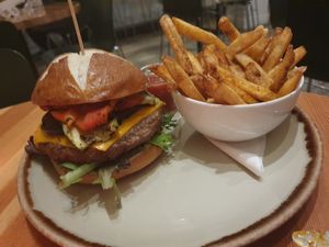 Burger at Heirloom in Vancouver