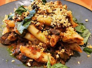 Smoked Mushroom Penne at Heirloom in Vancouver