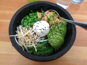 Ninja bowl woth tofu at Heirloom in Vancouver