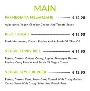 Vegan mains at Bistro 516 in Valletta