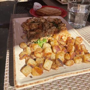 vegan Philly scramble  at Rainbow Restaurant in Fort Collins