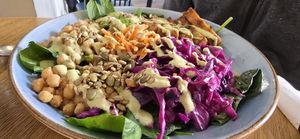 Vegan Bounty Bowl with Tempeh at Rainbow Restaurant in Fort Collins