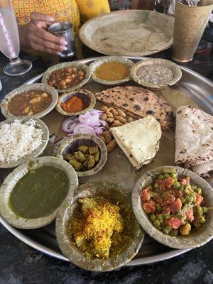 Vegan thali  at Sri Moturam Prasadam in Jaipur
