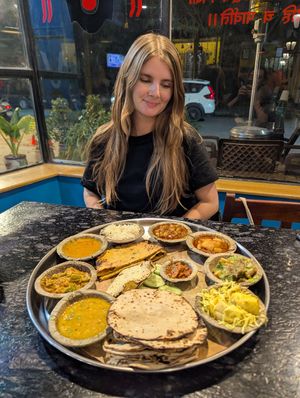Vegan Bhog (thali) at Sri Moturam Prasadam in Jaipur