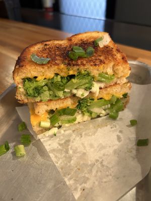 Broccoli  cheddar sandwich   at Woodhouse Bakery + Coffee  Shop  in Columbus