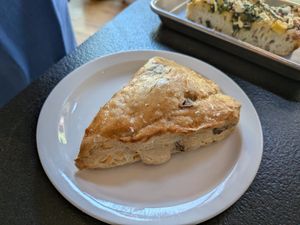Ham and cheese scone at Woodhouse Bakery + Coffee  Shop  in Columbus
