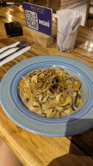 Pasta vegana con leche de coco at Macarena in Cartagena