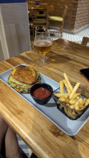 Hamburguesa vegana at Macarena in Cartagena