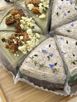 Matcha cake  at Moonggoojeom Vegan Bakery in Busan