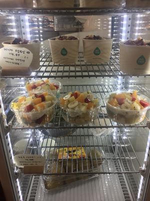 Vegan refrigerated desserts  at Moonggoojeom Vegan Bakery in Busan